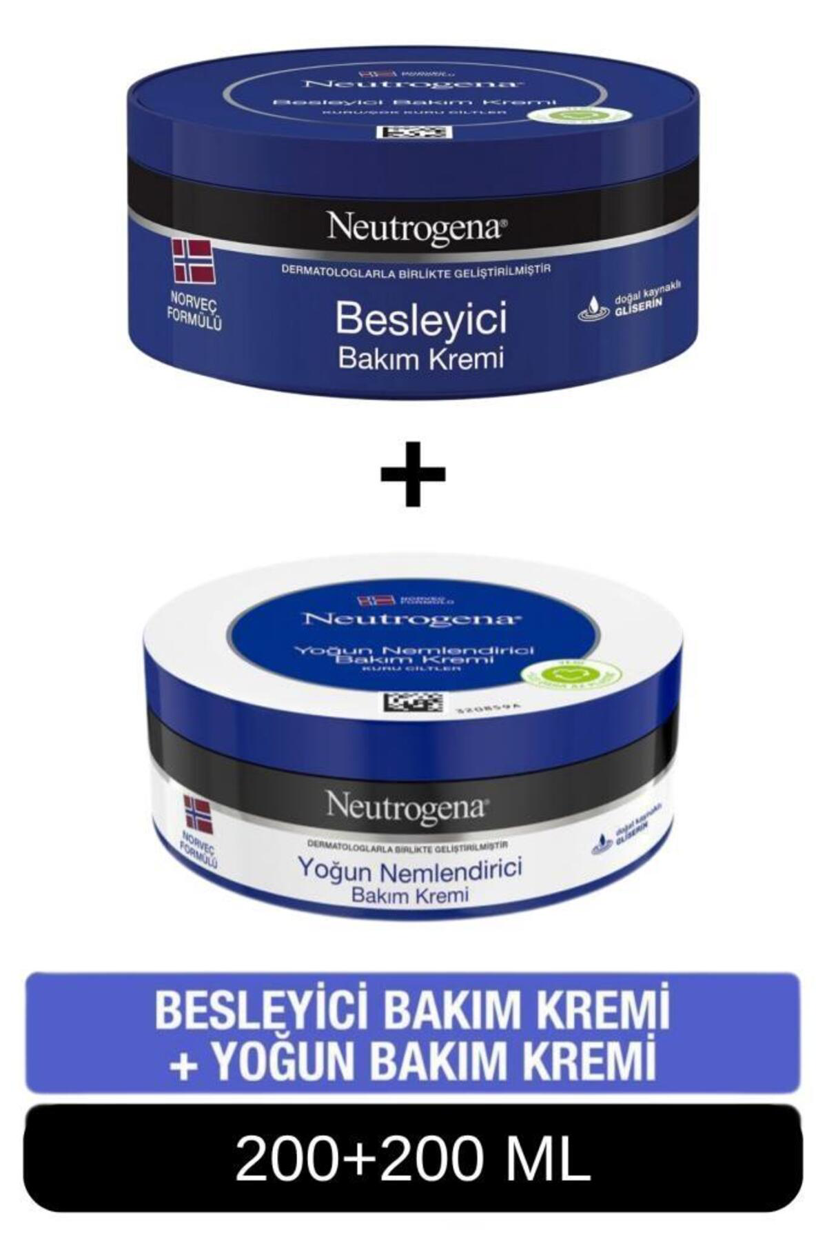 Norveç Formülü Besleyici Bakım Kremi 200 ml + Yoğun Nemlendirici 