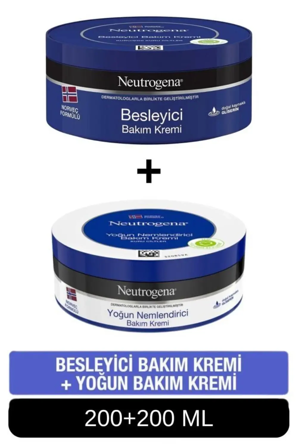 Norveç Formülü Besleyici Bakım Kremi 200 ml + Yoğun Nemlendirici