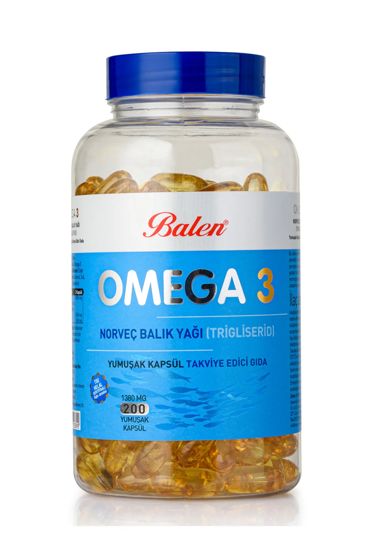 Norveç Omega 3 (Triglicerid),200 Kapsül,1380 MG