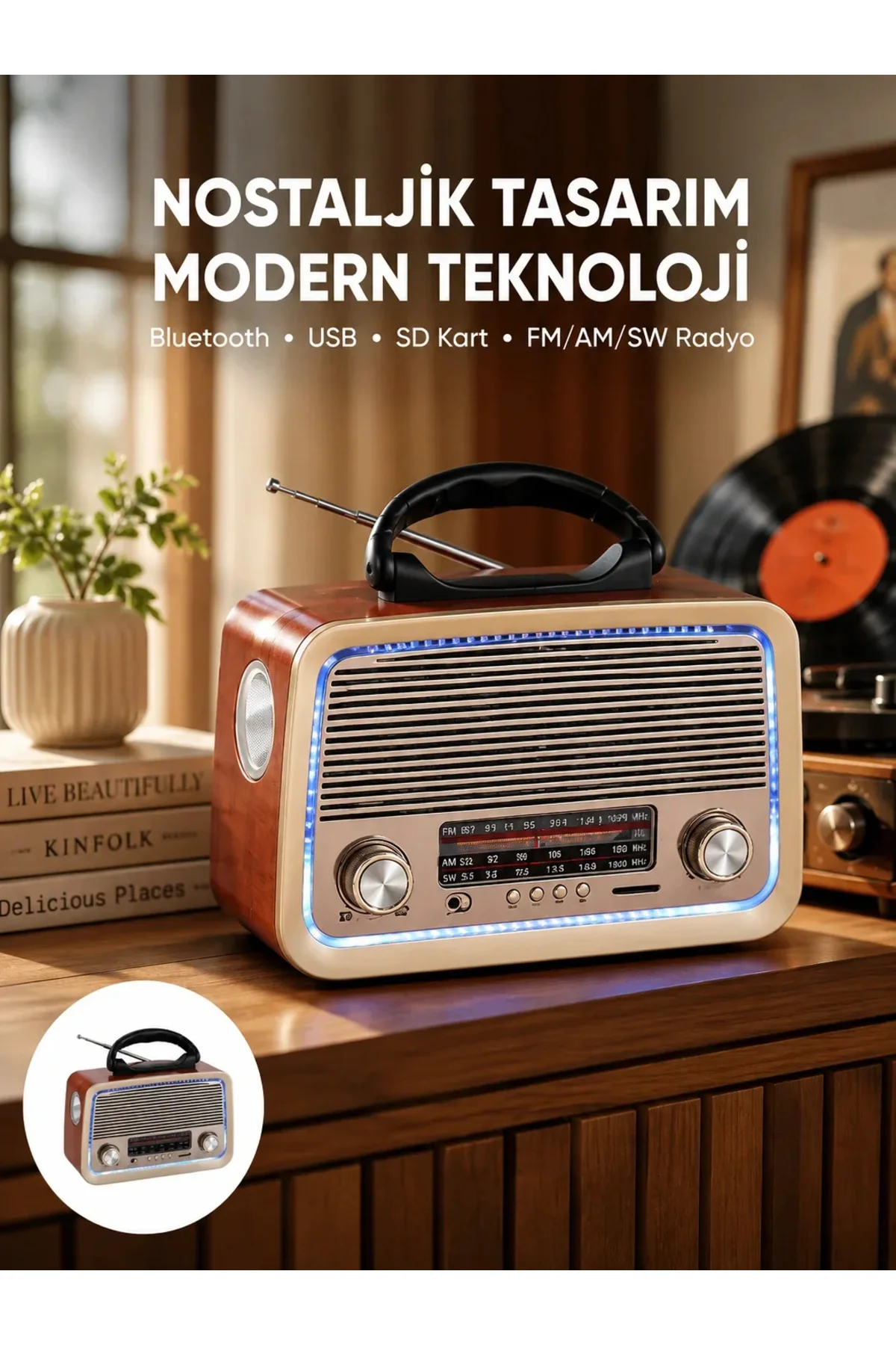 Nostalji Bluetooth Radyo FM AM SW Ahşap Eskitme Tasarım Yeni Nesil Nostalji Bluetooth Radyo FM AM SW Ahşap Eskitme Tasarım Yeni Nesil