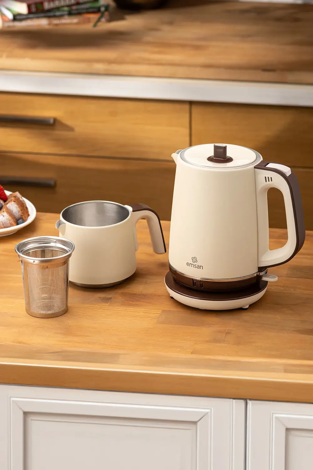 Nostalji Çay Makinesi Krem