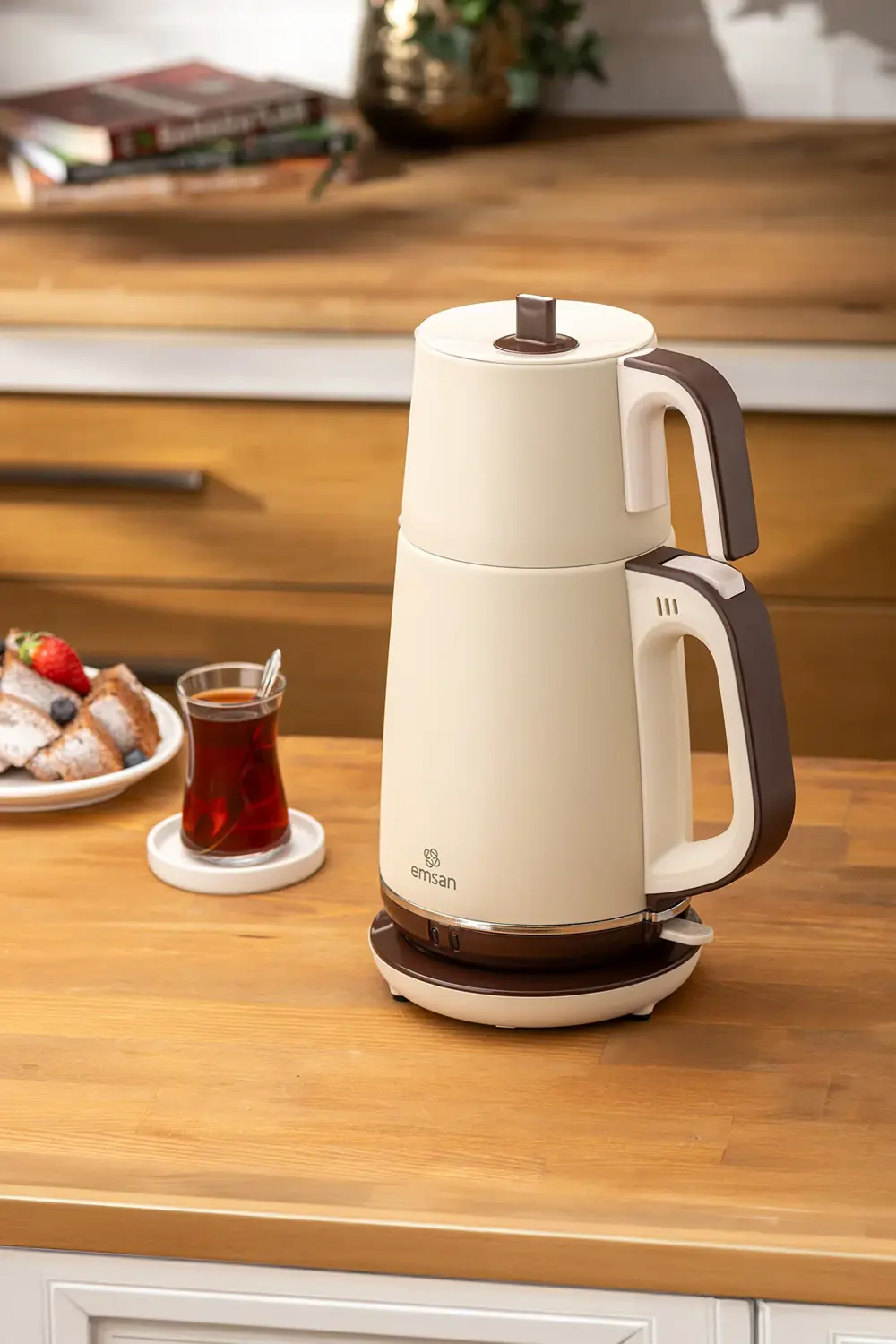 Nostalji Çay Makinesi Krem