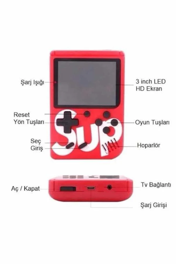 Nostalji Oyunlu Mini Atari Gamebox 400 Oyunlu El Atarisi - Retro Tasarım ve Efsanevi Oyun Deneyimi