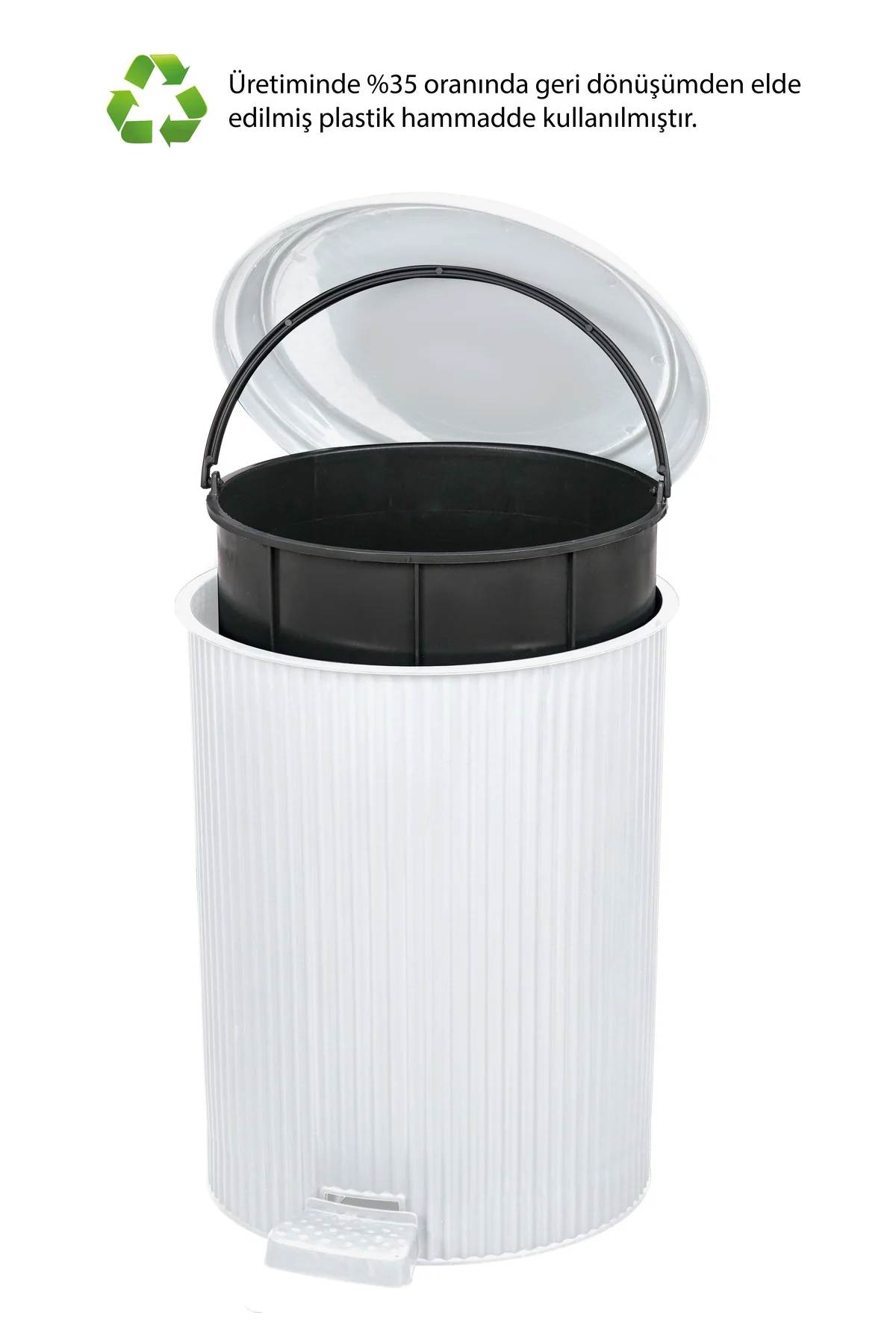 Nostalji Pedallı Çöp Kovası: 20 Litre