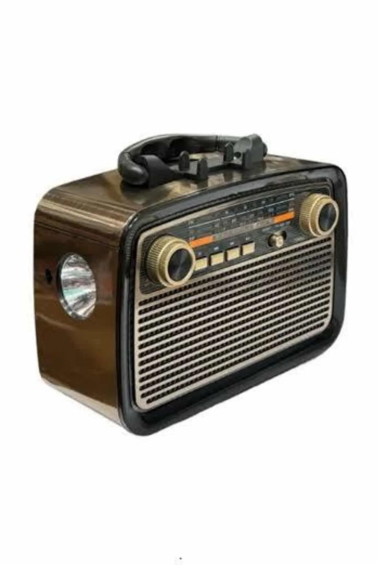 Nostalji Radyo Bluetooth Hoparlör USB-SD Kart Giriş Led Fener Işı