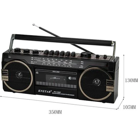 Nostalji Tasarımlı Kaset Ve Müzik Çalar Knstar PX-149 Kaset-Bluet