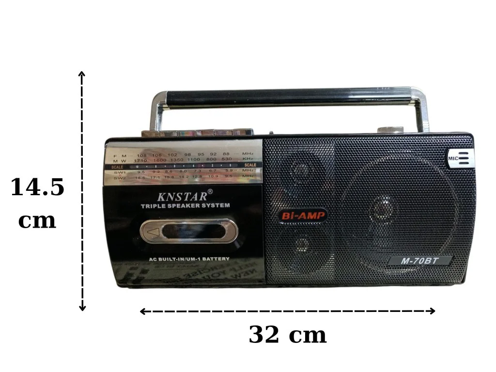 Nostalji Tasarımlı Kaset Ve Müzik Çalar Knstar M-70BT Bluetooth +
