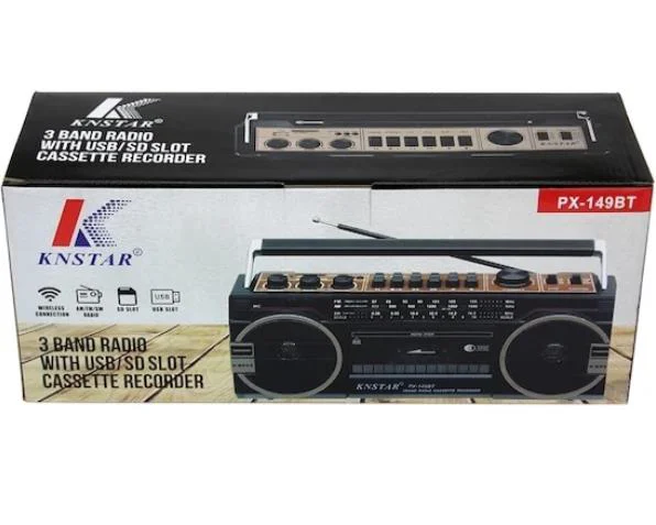 Nostalji Tasarımlı Kaset Ve Müzik Çalar Knstar PX-149 Kaset-Bluet