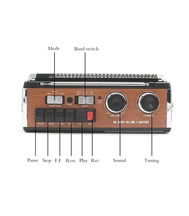 Nostalji Tasarımlı Kaset Ve Müzik Çalar Knstar FP-319 Kaset-Bluet Nostalji Tasarımlı Kaset Ve Müzik Çalar Knstar FP-319 Kaset-Bluet