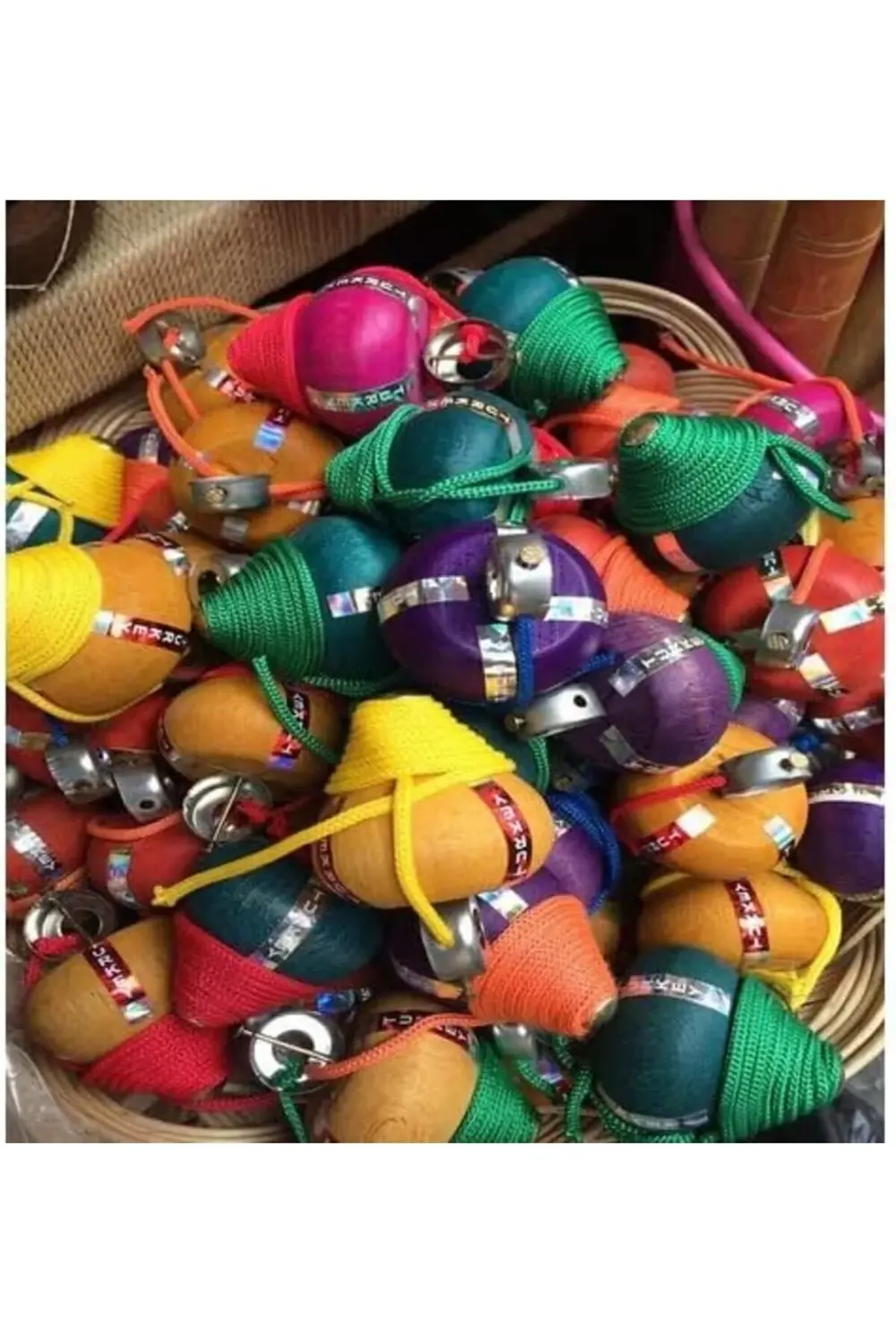 Nostaljik Ahşap Topaç Oyuncak 5'li Demet 978262