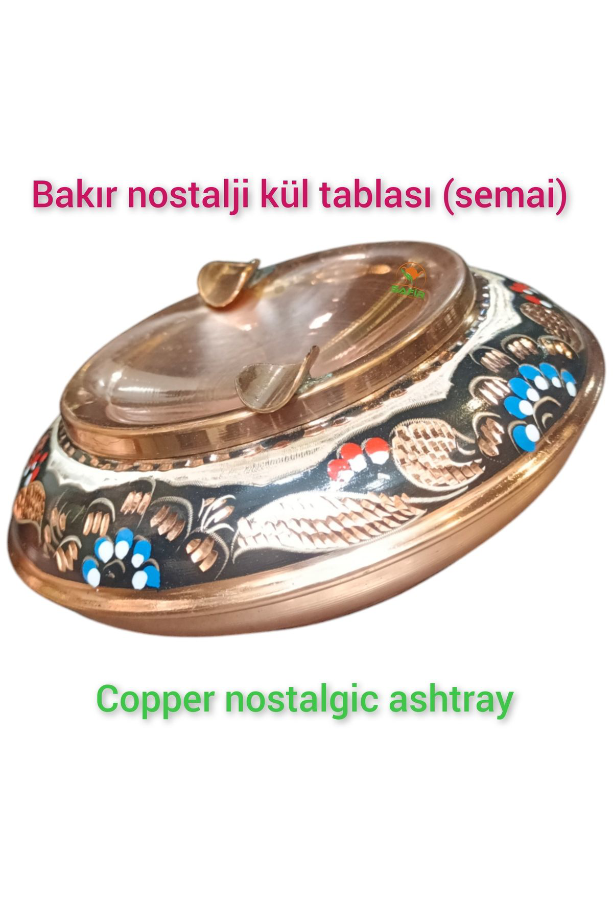 Nostaljik Bakır Kül Tablası Bakır Nostalji Küllük 2 Adet Nostalji