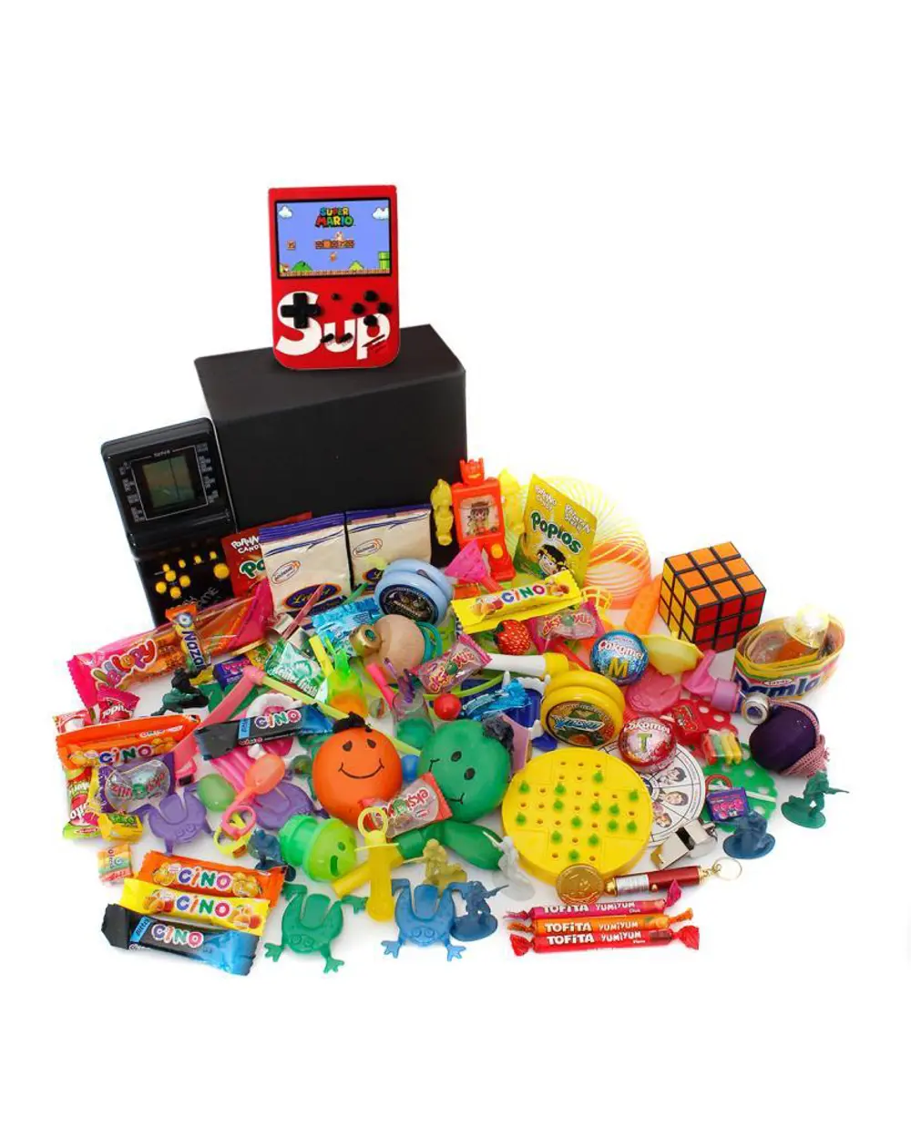 Nostaljik Bakkal Özel Gıda Ve Oyuncak Kutusu , Siyah Tetris Ve Kı