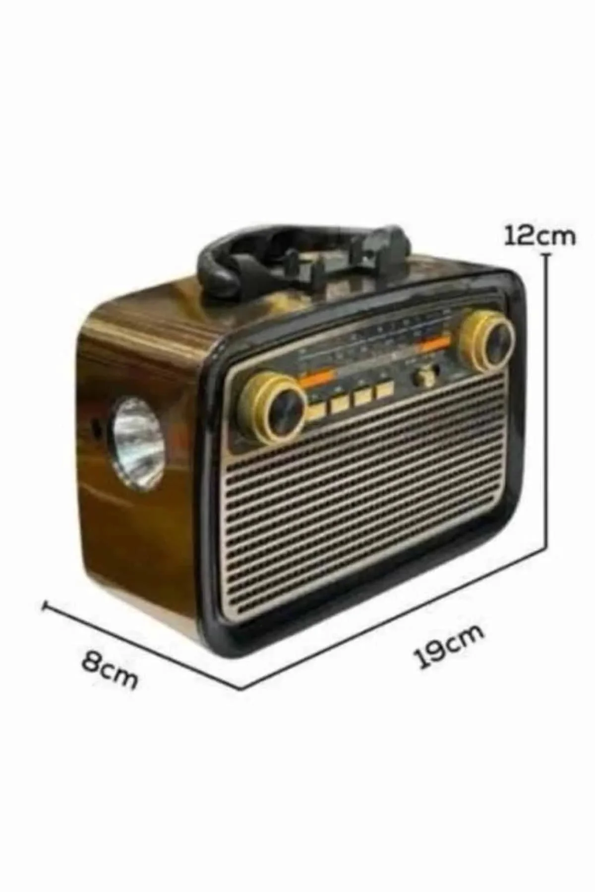 Nostaljik Görünümlü Ahşap Radyo TF SD USB Girişli Led Fener Işıklı Nostaljik Görünümlü Ahşap Radyo TF SD USB Girişli Led Fener Işıklı