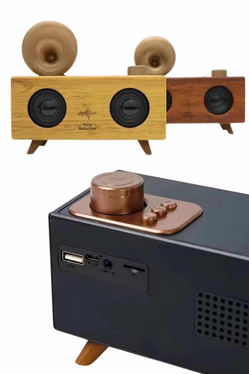Nostaljik Gramafon Radyo Bluetooth Hoparlör - Retro Tasarım ve FM Radyo Desteği