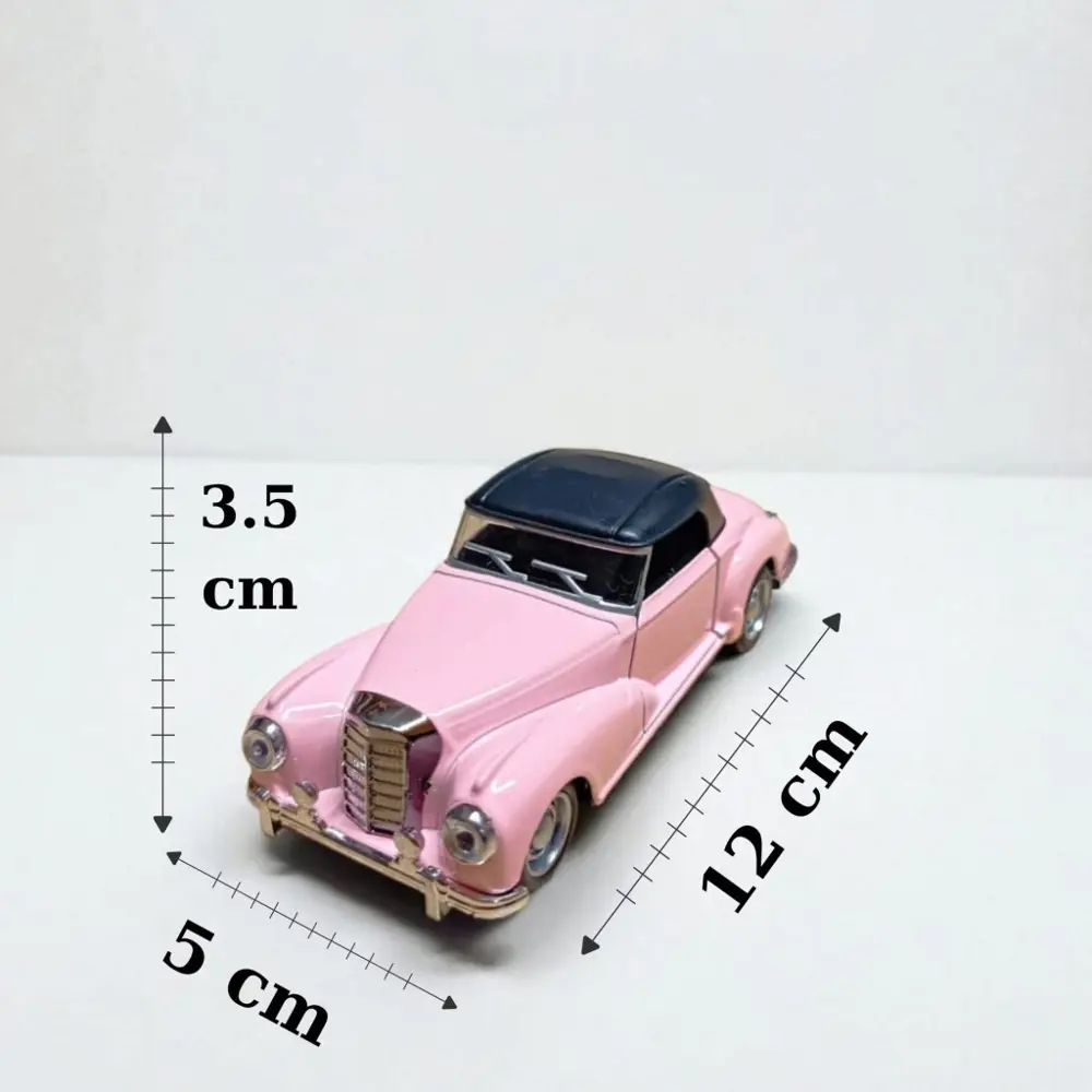 Nostaljik Klasik Çek Bırak Pembe Metal Araba – Koleksiyonluk Meta