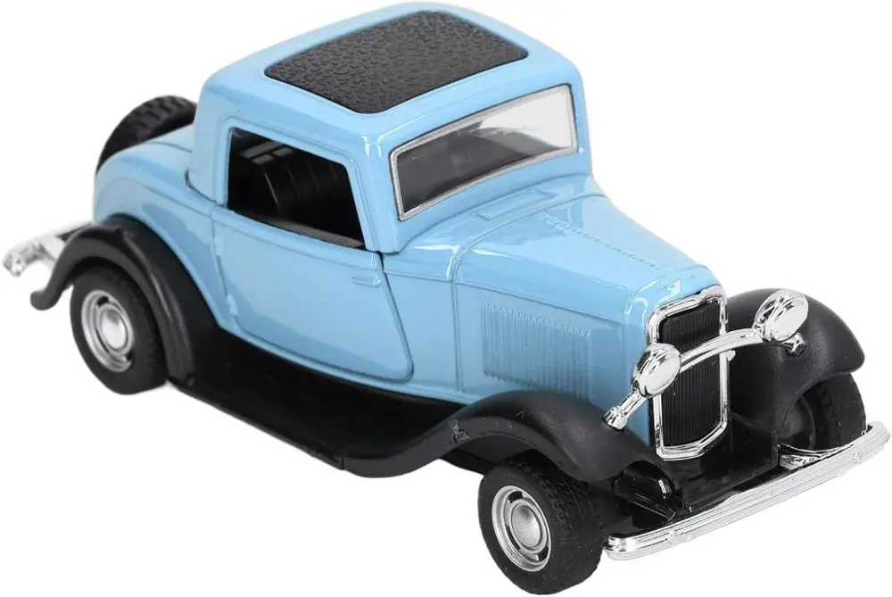 Nostaljik Klasik Metal Çek Bırak Araba Kapılar Açılır Mavi ( 1/36