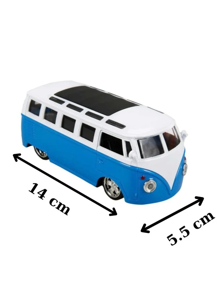 Nostaljik Mavi Volkswagen Type 2 Camper Van Sesli ve Işıklı ( 1/36 Ölçek ) Metal Çek Bırak Kapılar Açılır Model Araba Nostaljik Mavi Volkswagen Type 2 Camper Van Sesli ve Işıklı ( 1/36 Ölçek ) Metal Çek Bırak Kapılar Açılır Model Araba