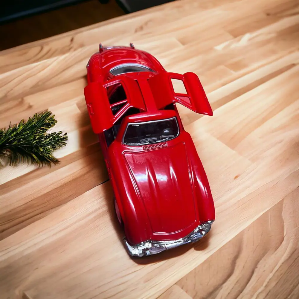 Nostaljik Metal Çek Bırak Araba Kırmızı Kapılar Açılır ( 1/36 Ölç