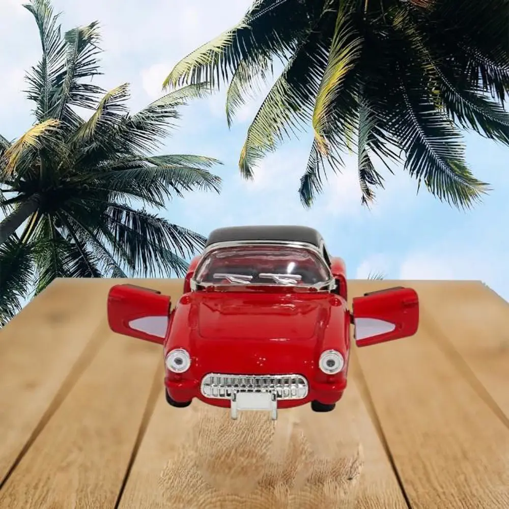 Nostaljik Metal Çek Bırak Araba Kırmızı Kapılar Açılır ( 1/36 Ölç