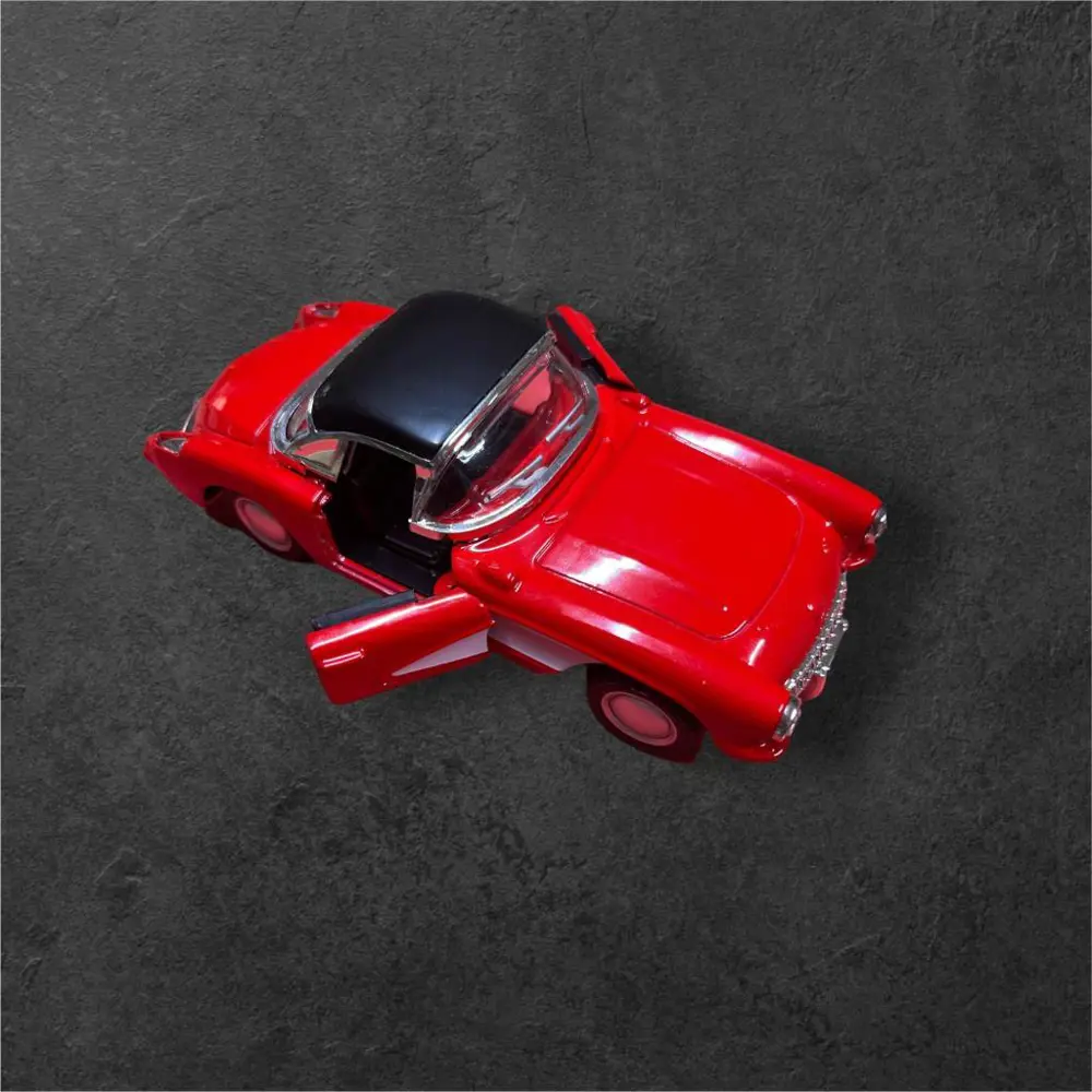 Nostaljik Metal Çek Bırak Araba Kırmızı Kapılar Açılır ( 1/36 Ölç