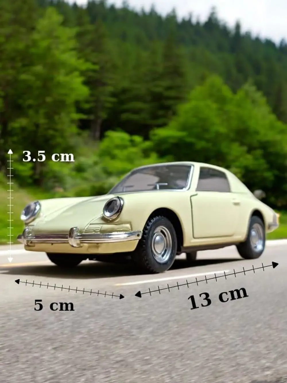 Nostaljik Metal Çek Bırak Araba Krem Kapılar Açılır ( 1/36 Ölçek 