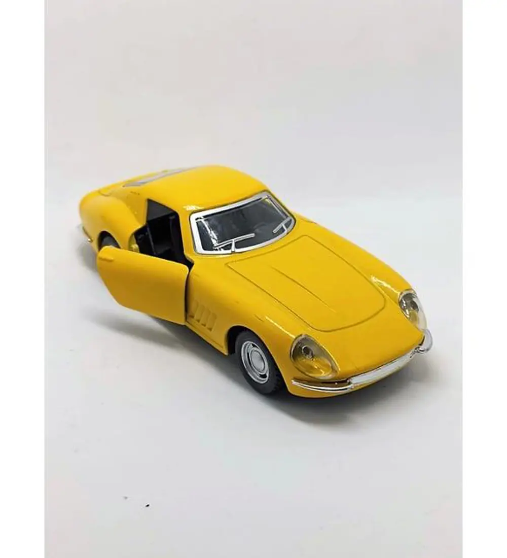 Nostaljik Metal Çek Bırak Araba Sarı Kapılar Açılır ( 1/36 Ölçek 