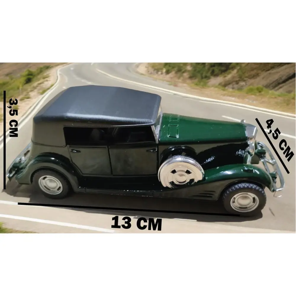 Nostaljik Metal Çek Bırak Araba Yeşil Kapılar Açılır ( 1/36 Ölçek Nostaljik Metal Çek Bırak Araba Yeşil Kapılar Açılır ( 1/36 Ölçek