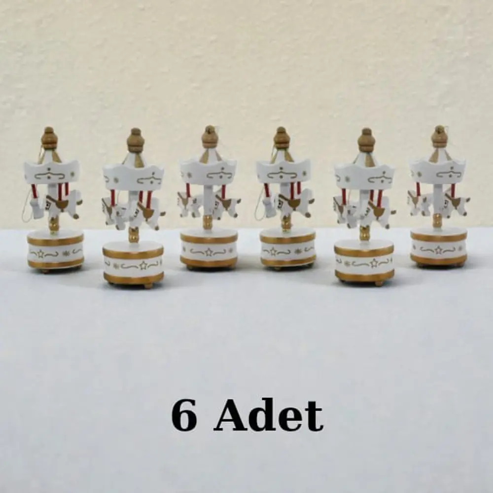 Nostaljik Mini Atlı Karınca 6 Adet Beyaz Gold