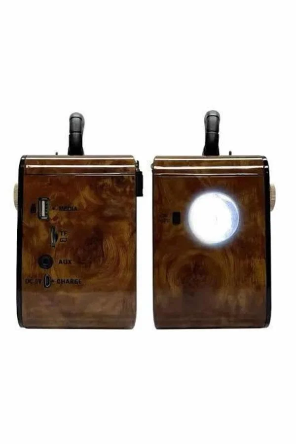 Nostaljik Radyo Bluetooth Bağlantılı Müzik Kutusu Ahşap