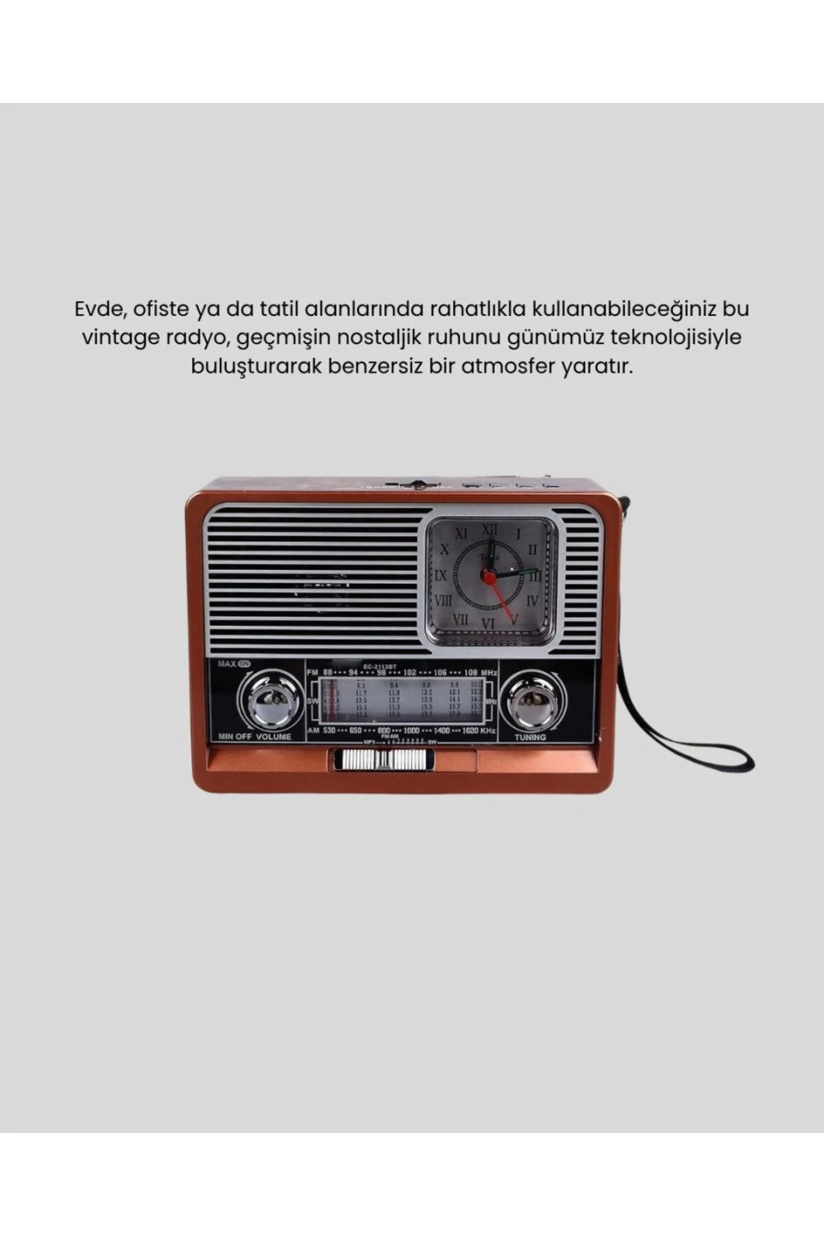 Nostaljik Radyo – Şık Dekoratif Tasarım ve Güvenli 2 Yıl Garanti