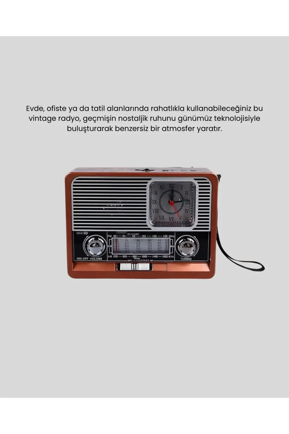 Nostaljik Radyo – Şık Dekoratif Tasarım ve Güvenli 2 Yıl Garanti