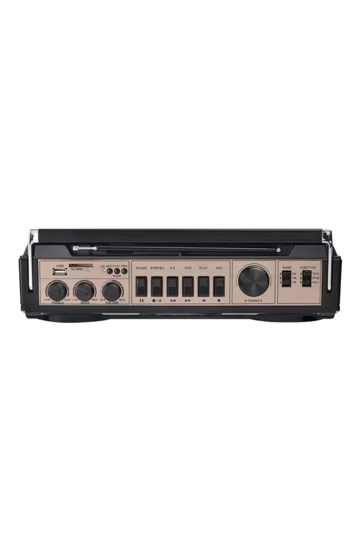 Nostaljik radyo turuncu renk bluetooth usb mp3 player fm radyo kaset çalar 2 yıl garantili