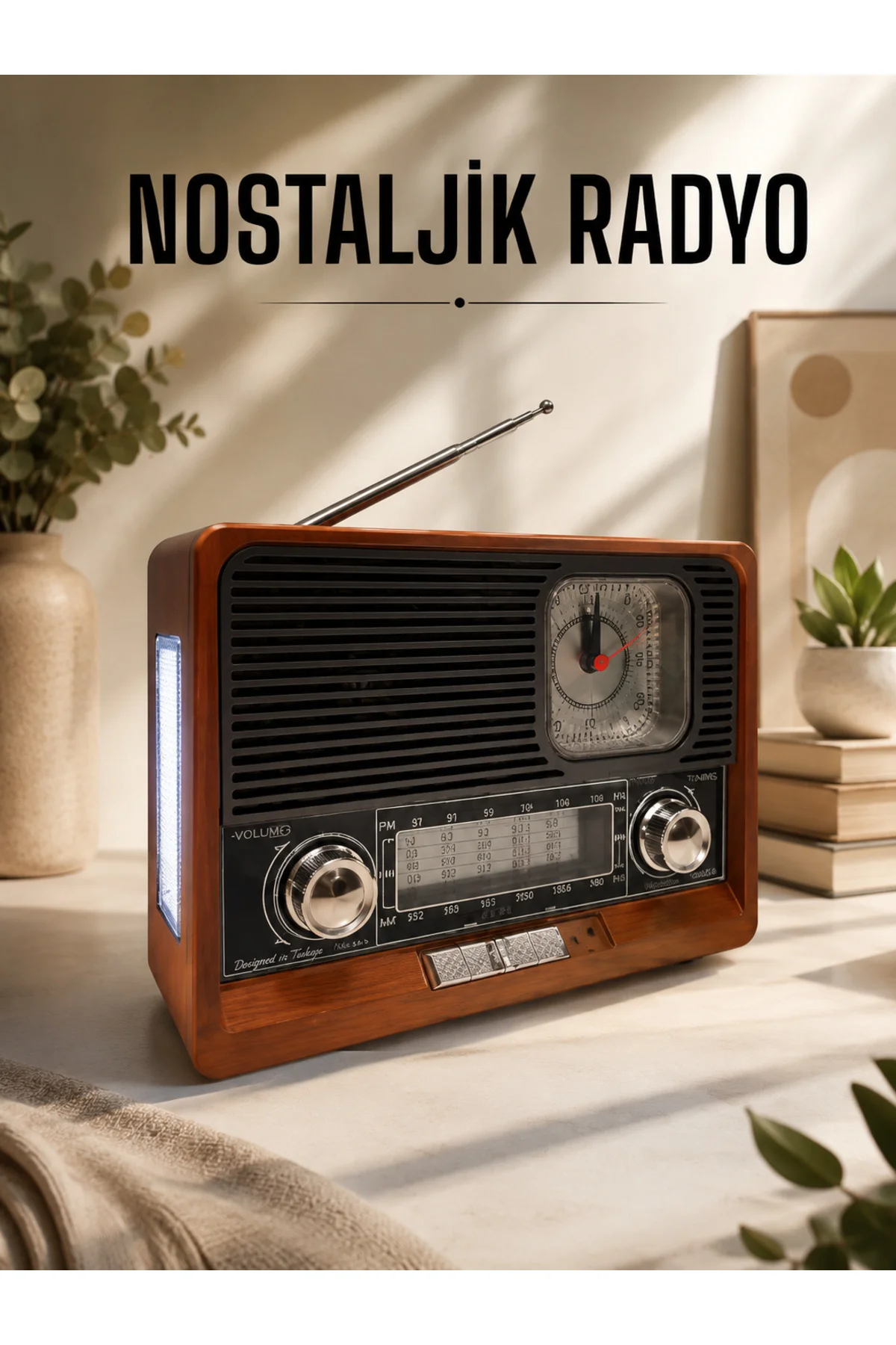 Nostaljik Radyo USB,AUX Ve SD Kart Girişli Bluetooth Bağlantılı