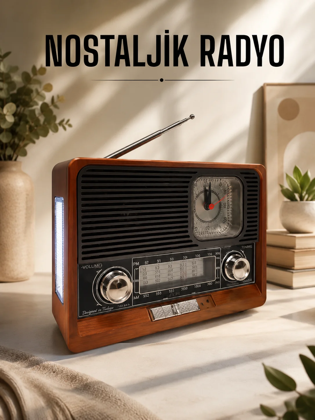 Nostaljik Radyo USB,AUX Ve SD Kart Girişli Bluetooth Bağlantılı
