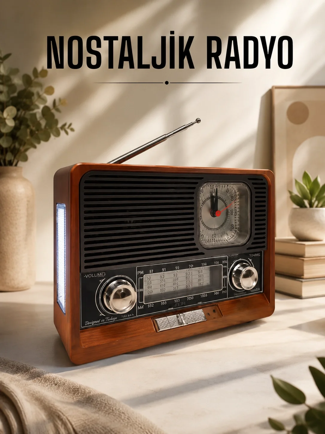 Nostaljik Radyo USB,AUX Ve SD Kart Girişli Bluetooth Bağlantılı