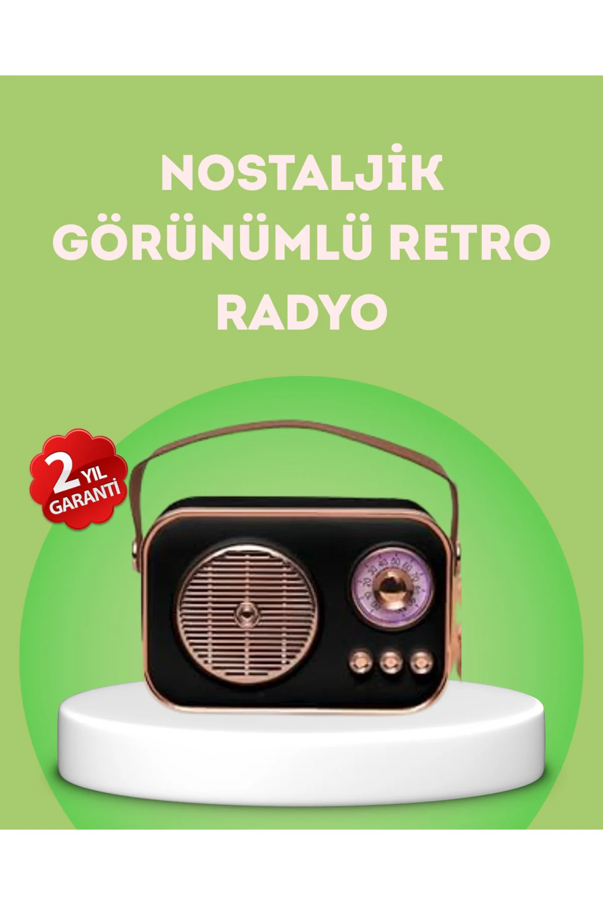 Nostaljik Retro Radyo – Bluetooth, USB ve FM Özellikli Şık Tasarım