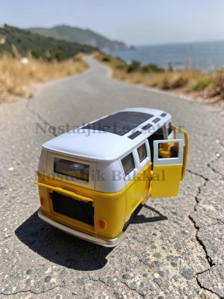 Nostaljik Sarı Volkswagen Type 2 Camper Van Sesli ve Işıklı ( 1/36 Ölçek ) Metal Çek Bırak Kapılar Açılır Model Araba Nostaljik Sarı Volkswagen Type 2 Camper Van Sesli ve Işıklı ( 1/36 Ölçek ) Metal Çek Bırak Kapılar Açılır Model Araba