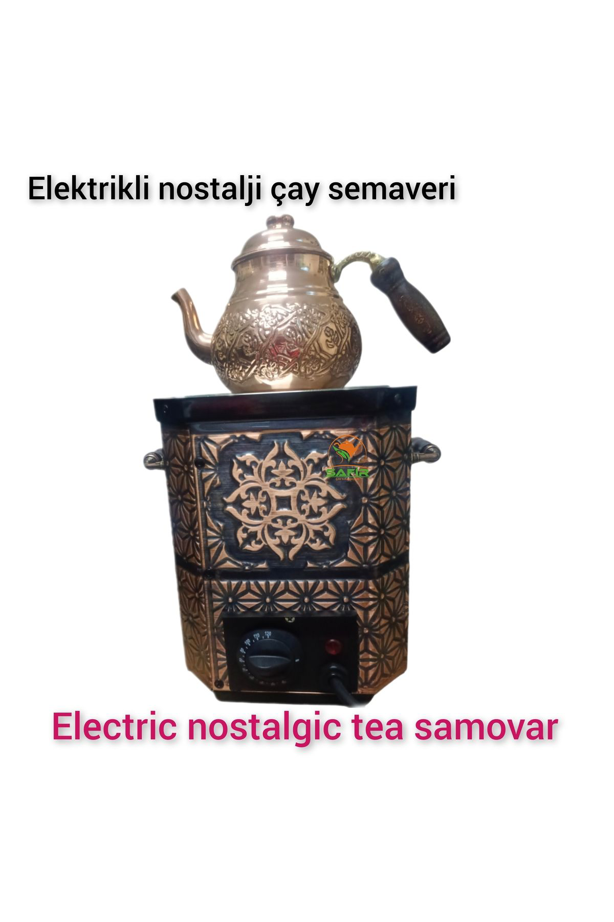 Nostaljik Semaver Bakır Semaver Elektrikli Bahçe Semaveri Balkon 