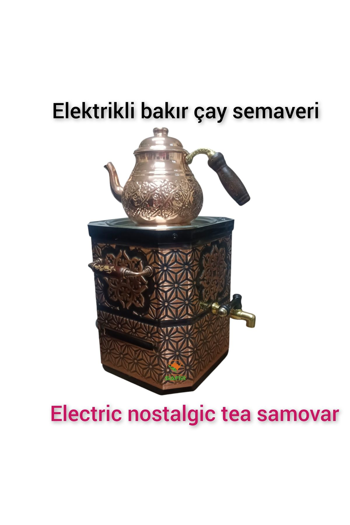 Nostaljik Semaver Bakır Semaver Elektrikli Bahçe Semaveri Balkon 