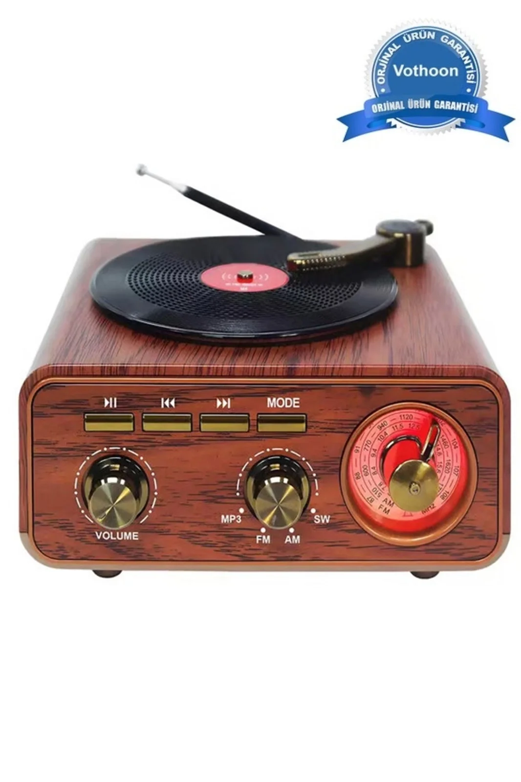 Nostaljik Tasarım Plak Çalar Görünümlü Radyolu Bluetooth Hoparlör Retro Müzik Plak Nostaljik Tasarım Plak Çalar Görünümlü Radyolu Bluetooth Hoparlör Retro Müzik Plak