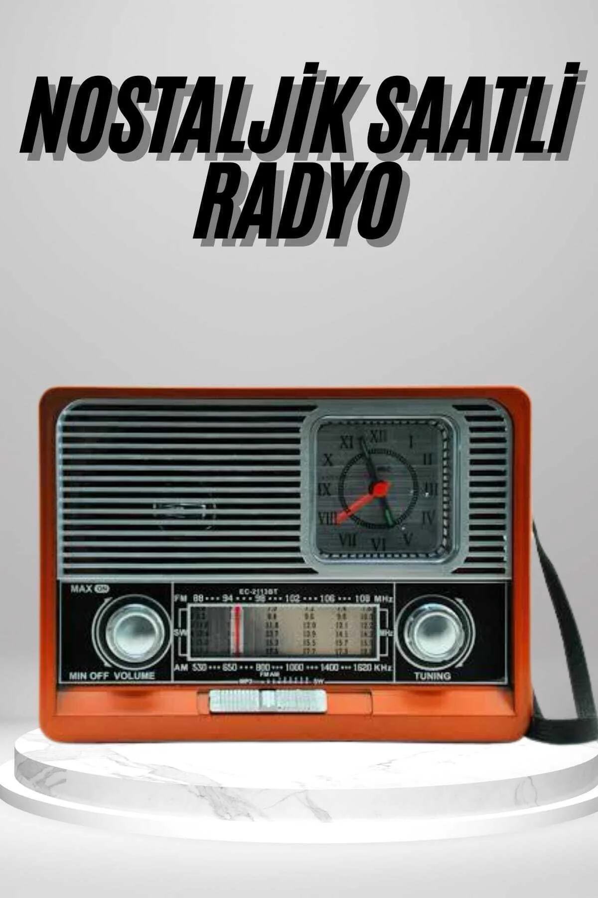 Nostaljik Vintage Radyo Taşınabilir Bluetooth Bağlantılı Hoparlör