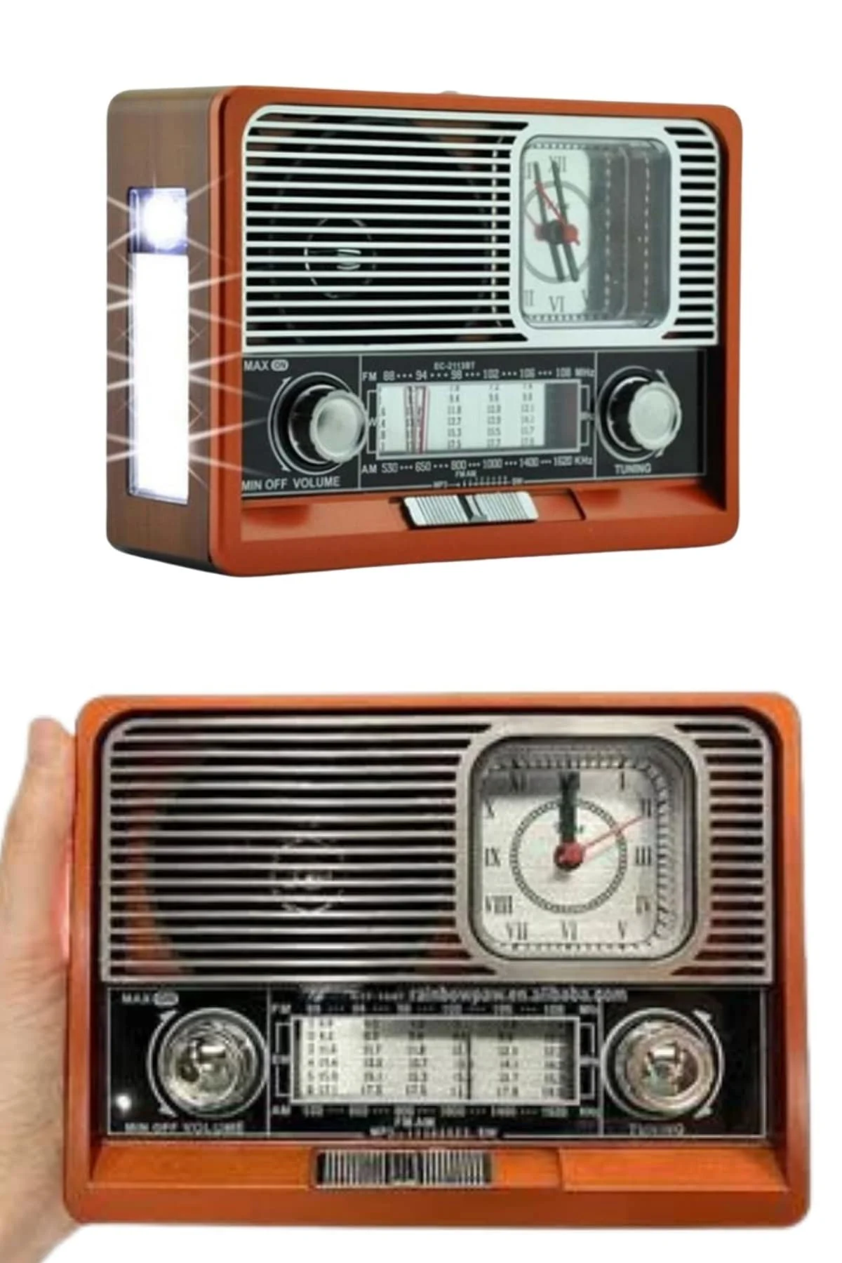 Nostaljik Vintage Radyo Taşınabilir Bluetooth Bağlantılı Hoparlör