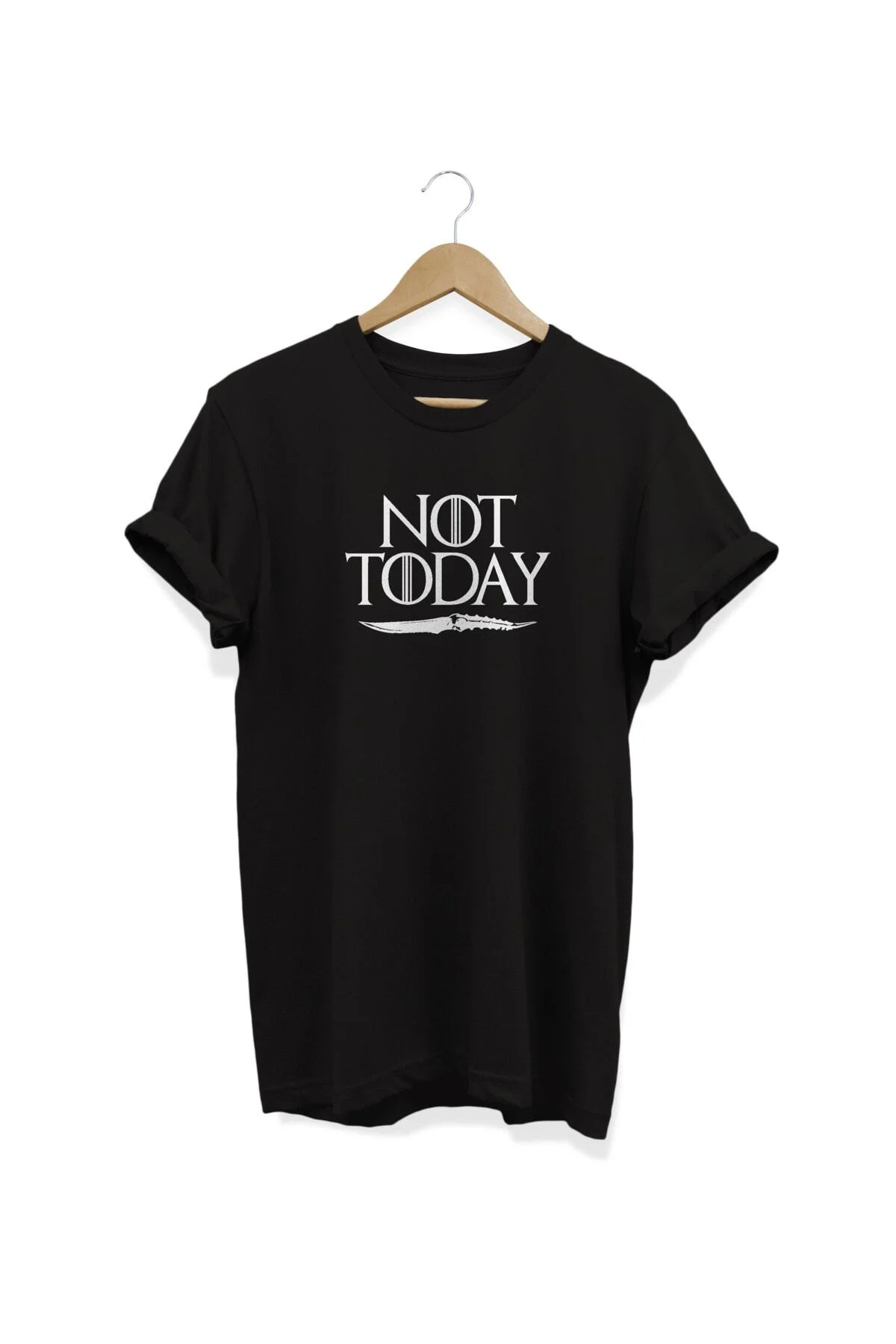 Not Today Game Of Thrones Baskılı T-shirt