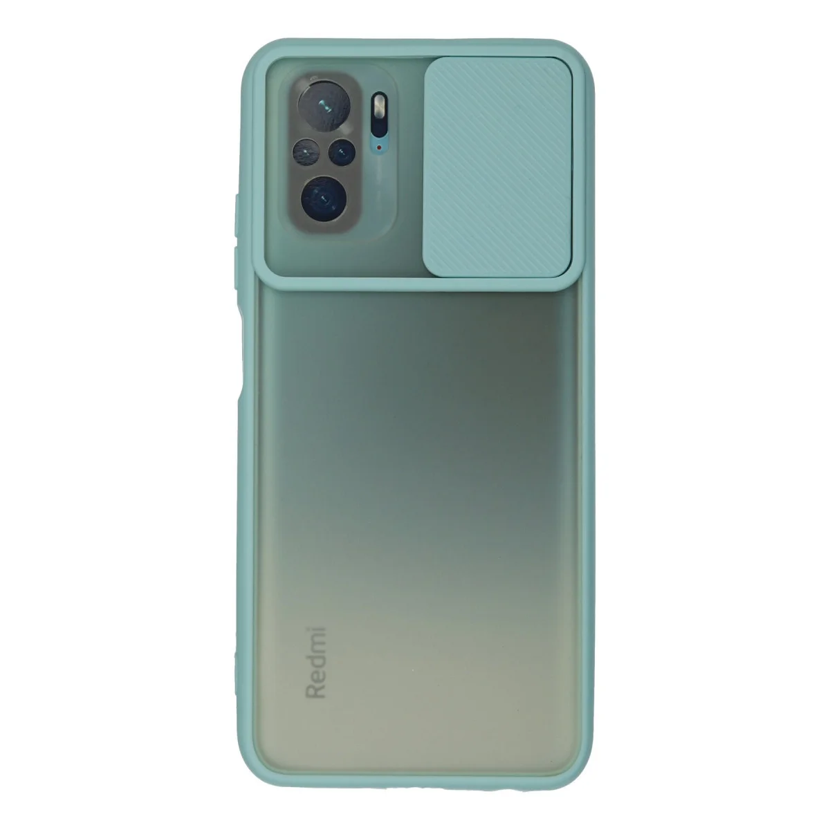 Note 10 Kılıf Silikon Buzlu Kamera Sürgülü Turkuaz - Ultra İnce ve Dayanıklı Koruma