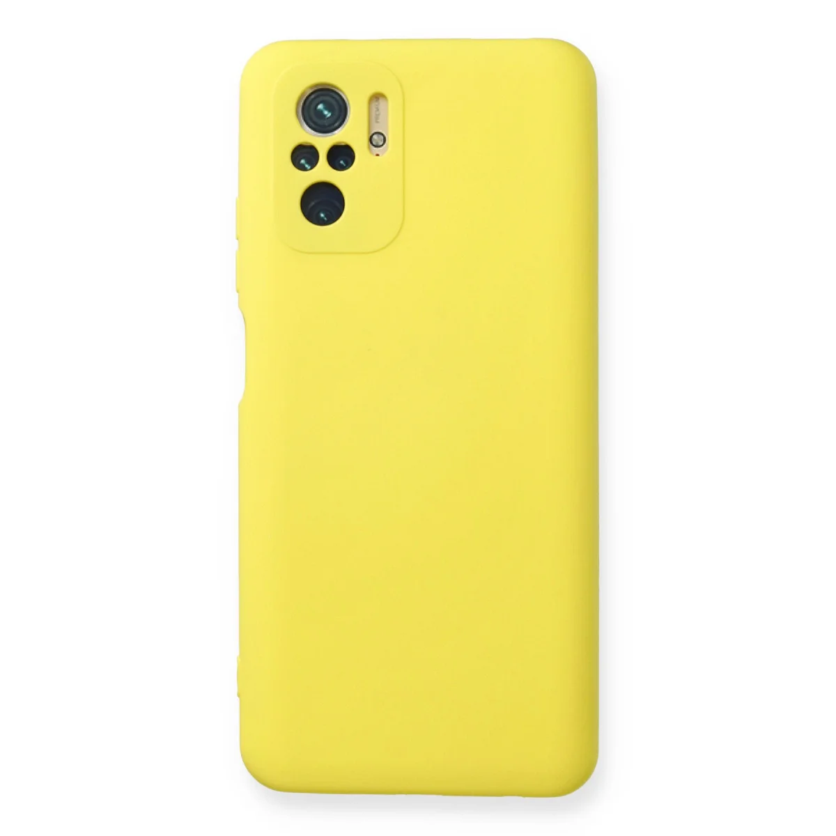 Note 10 Nano Silikon Kadife Kılıf - Sarı & %100 Yerli Üretim