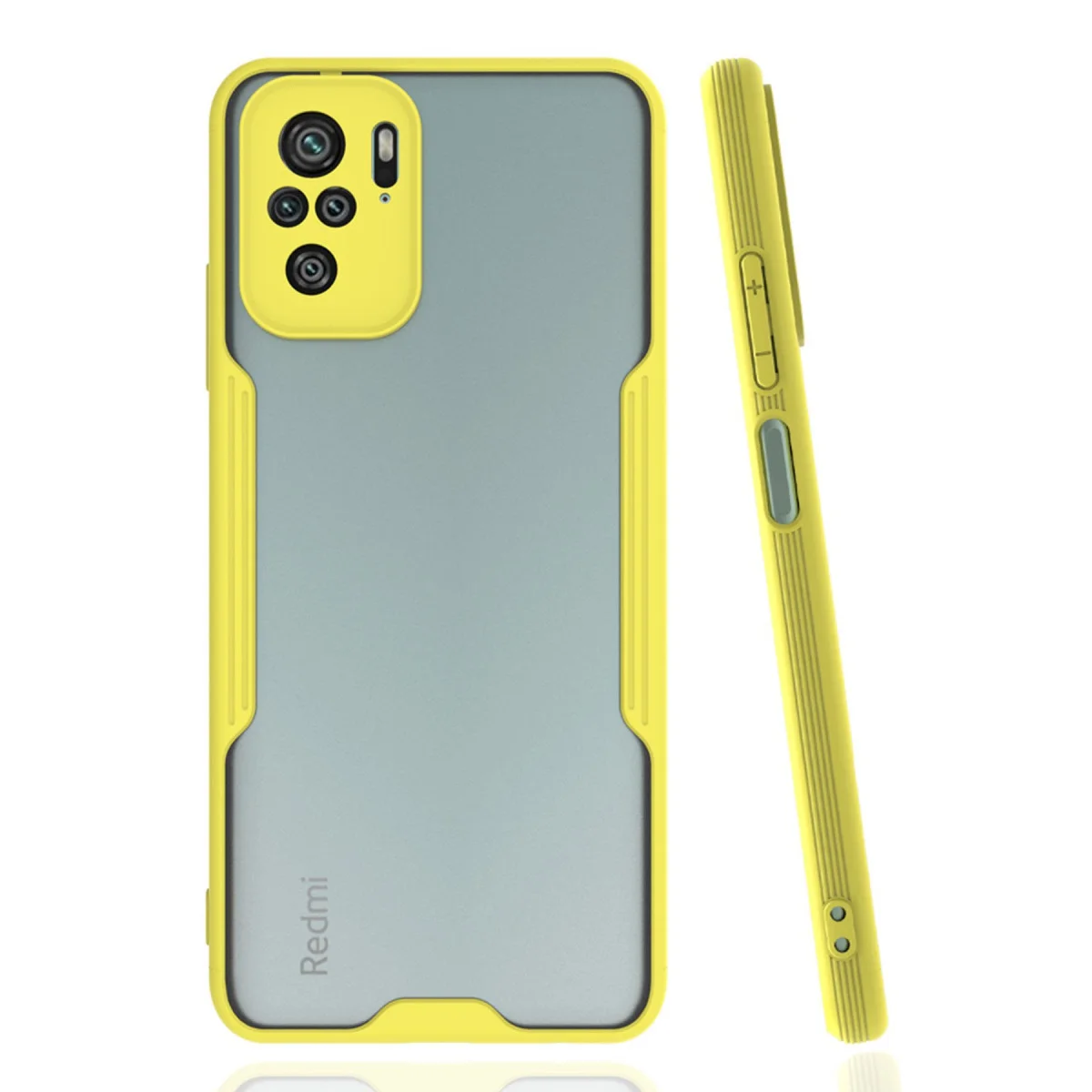 Note 10 Platin Silikon Kılıf - Ultra Koruyucu TPU + Fiber Karışımı (Sarı)