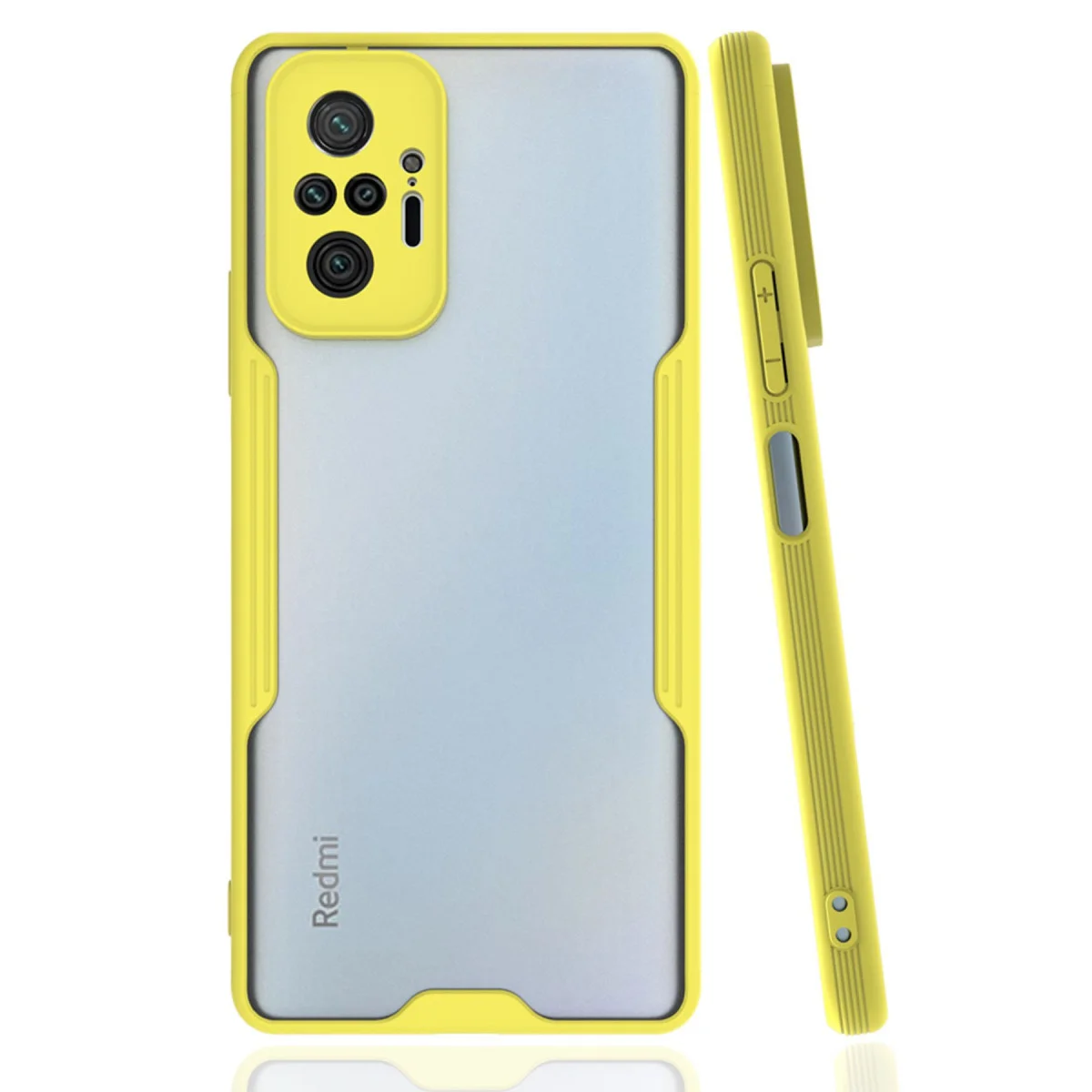 Note 10 Pro Kılıf Platin Silikon - Sarı Korumalı ve Şık Kılıf