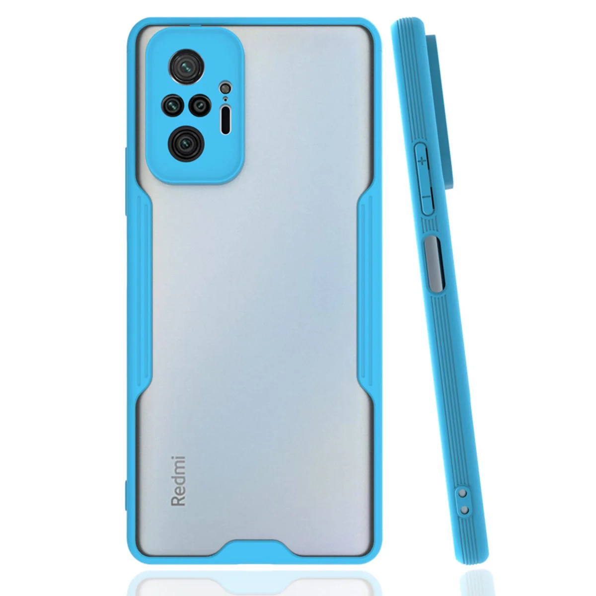 Note 10 Pro Platin Silikon Kılıf - Mavi, Şık ve Tam Koruma
