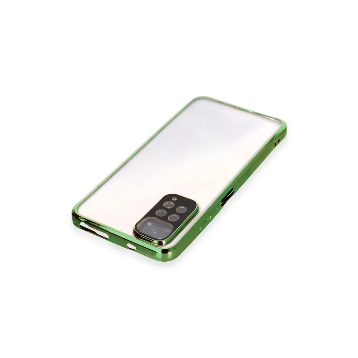 Note 11 Kılıf Razer Lensli Silikon - Yeşil Güvenli ve Estetik Koruma