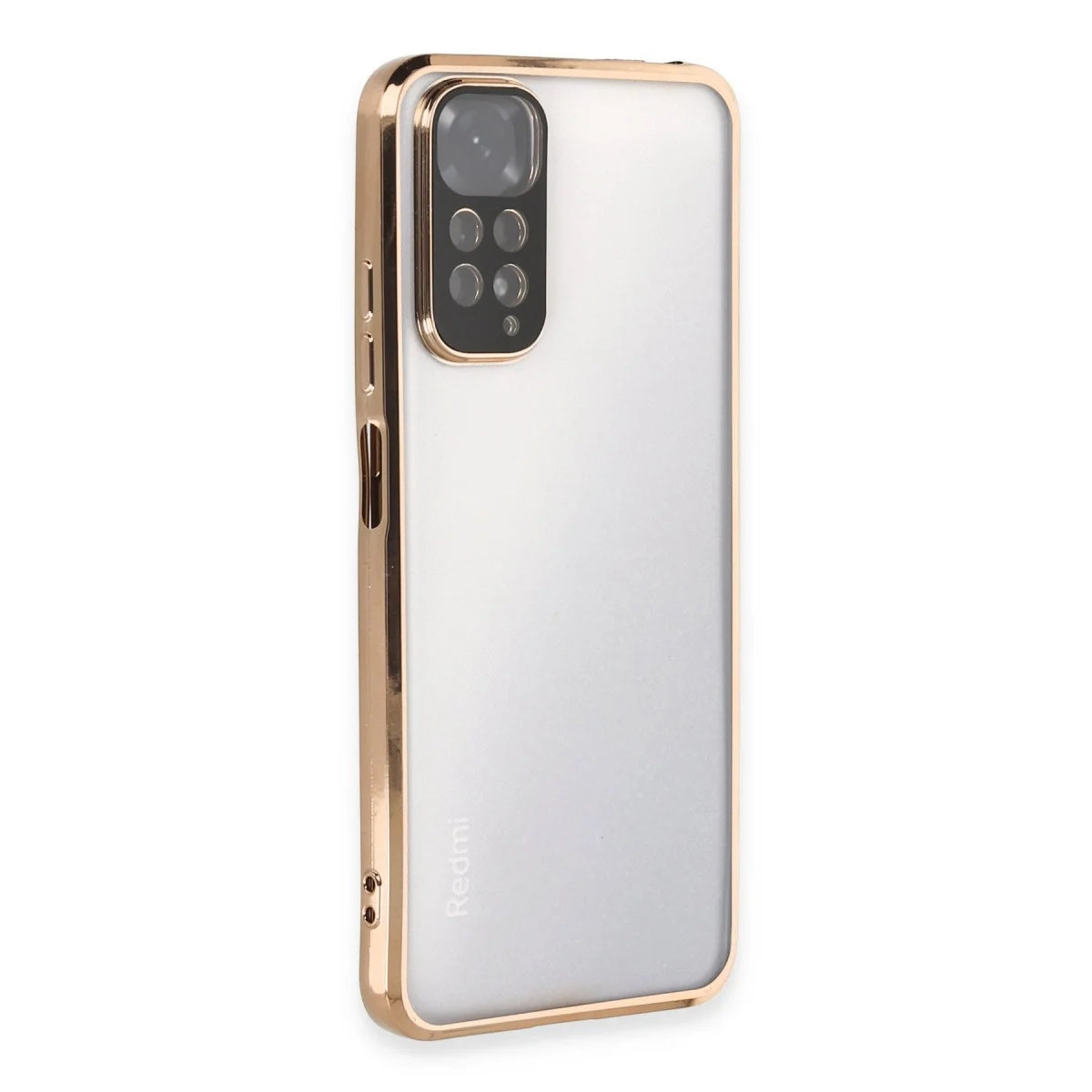 Note 11 Kılıf Razer Lensli Silikon - Altın